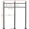 Wiltec 2er Set Briefkasten V17 Anthrazit 1000 x 95 x 1200 mm, Wandbriefkasten mit Schloss, Klappe, Namensschild, Ständer, Postkasten aus Stahl pulverbeschichtet