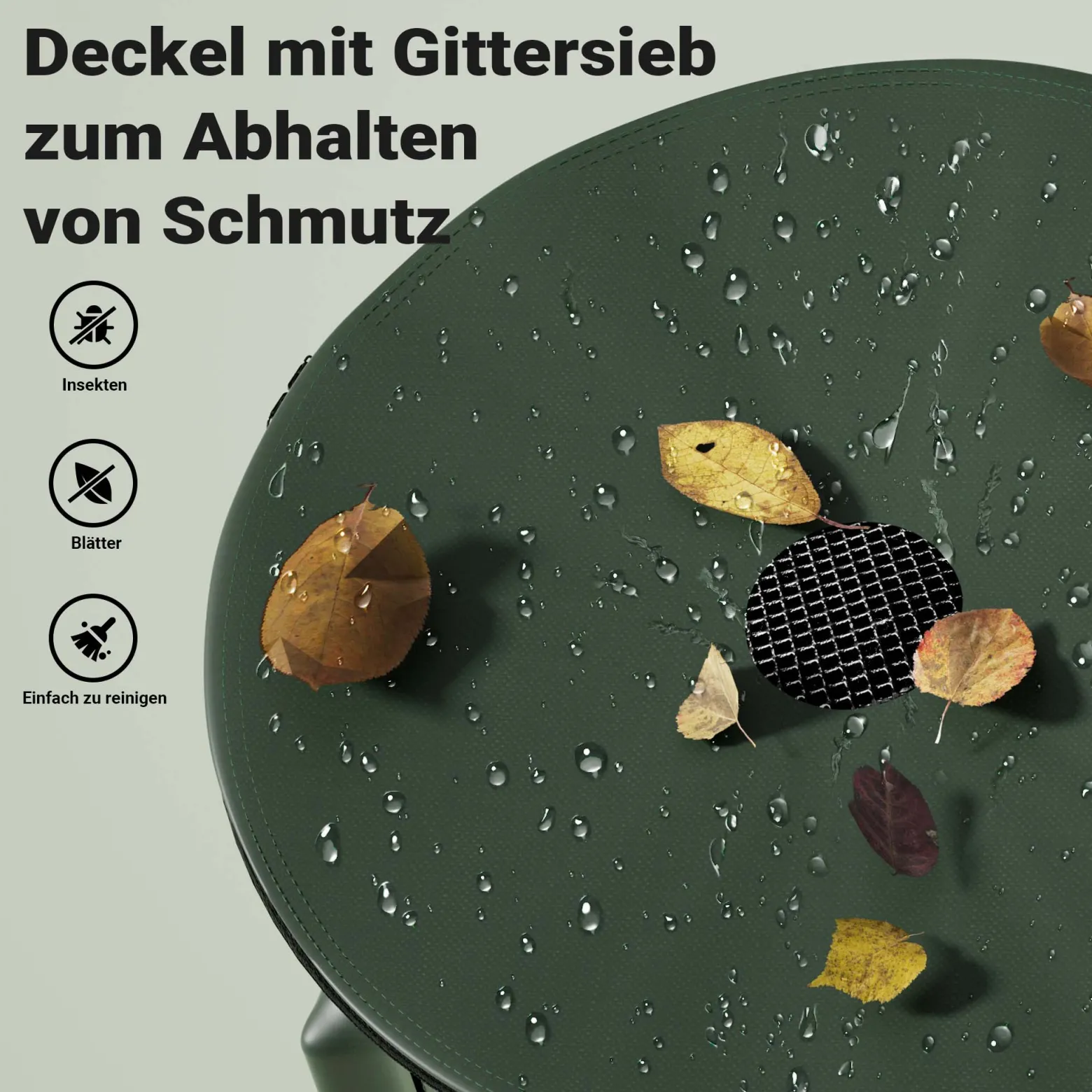 Wiltec Faltbare Regentonne 250 l mit Deckel, Regenfass aus 620 g/m² PVC, Regenwassertank mit Wasserhahn, Wasserspeicher Garten mit Schlauchanschluss