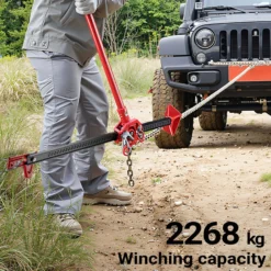 Wiltec Farm Jack – Profi-Set für extreme Einsätze, Wagenheber bis 3000 kg mit Stützplatte, Radhebe-Adapter, Stoßstangen-Adapter, Reserverad-Halterung, Winden- & Klemmbefestigung