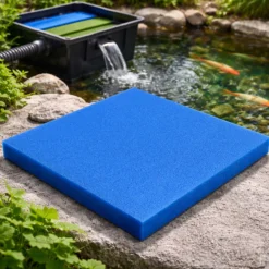Wiltec Filtermatte Schaumstoff 50 x 50 x 10 cm grobe Porung 10 ppi für Teichfilter Aquarienfilter Aquarium Filter Außenfilter Wasser