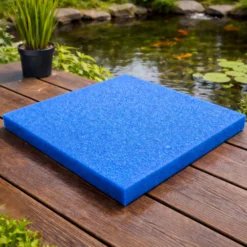 Wiltec Filtermatte Schaumstoff 50 x 50 x 10 cm feine Porung 30 ppi für Teichfilter Aquarienfilter Aquarium Filter Außenfilter Wasser