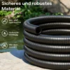 Wiltec Flexibler Förderschlauch 5m Spiralschlauch 38mm (1 1/2") schwarz mit Verstärkungsspirale Bewässerung Wasser Teich