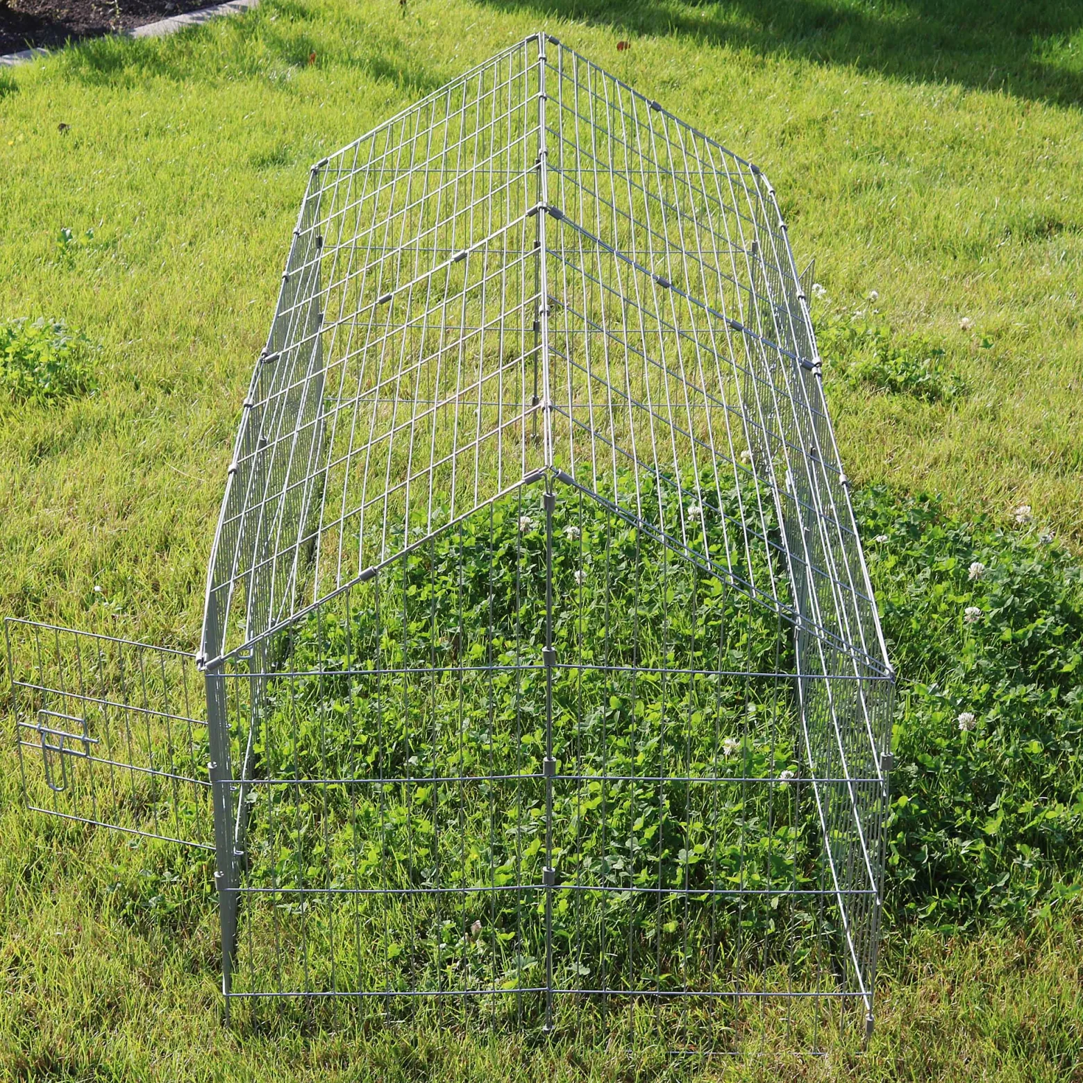 Wiltec Freilaufgehege Kaninchen 180 x 75 x 75 cm, Außengehege und Kleintierstall für Kaninchen, Hasen, Meerschweinchen, Freigehege als Hasenstall
