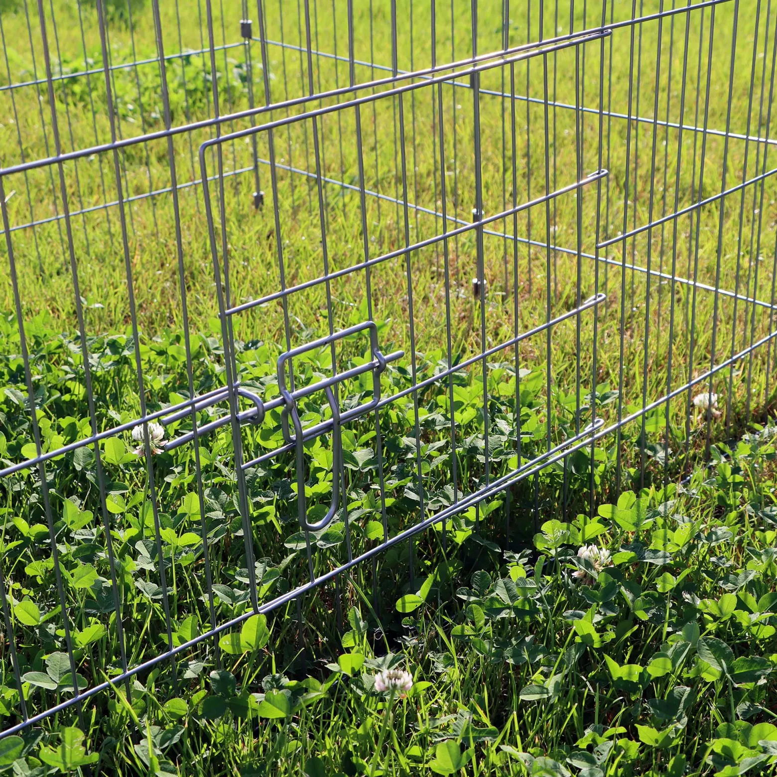 Wiltec Freilaufgehege Kaninchen 180 x 75 x 75 cm, Außengehege und Kleintierstall für Kaninchen, Hasen, Meerschweinchen, Freigehege als Hasenstall