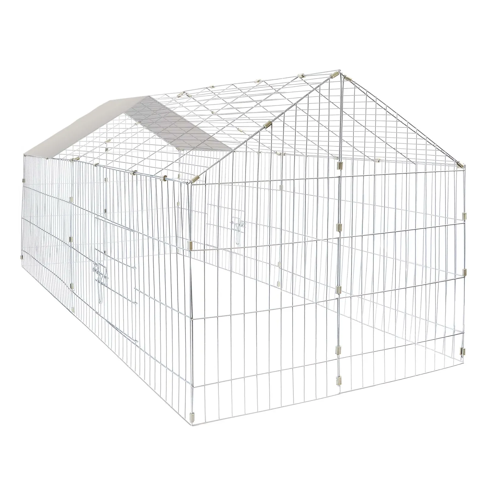 Wiltec Freilaufgehege Kaninchen 180 x 75 x 75 cm, Außengehege und Kleintierstall für Kaninchen, Hasen, Meerschweinchen, Freigehege als Hasenstall