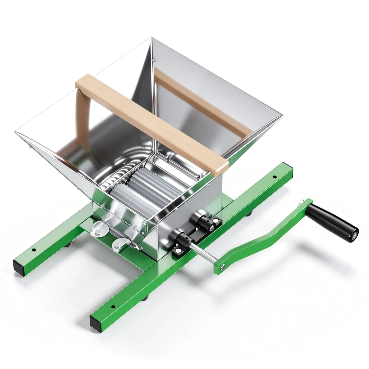 Wiltec Fruchtmühle mit 7 L Trichter, Obstmühle mit Handkurbel, Obstpresse für weiche Früchte wie Trauben und Beeren