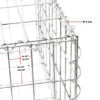 Wiltec Gabione 100 x 30 x 30 cm aus Drahtgitter, feuerverzinkter Gabionenzaun, Steinkorb für Gabionenwand, Gabionen Sichtschutz und Gabionen Hochbeet