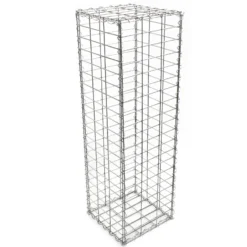 Wiltec Gabione 100 x 30 x 30 cm aus Drahtgitter, feuerverzinkter Gabionenzaun, Steinkorb für Gabionenwand, Gabionen Sichtschutz und Gabionen Hochbeet