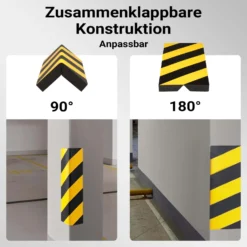 Wiltec Garagen Wandschutz 400 x 75 x 20 mm, Selbstklebender Türkantenschutz für Ihr Auto aus robustem EVA-Material, Einparkhilfe Garage