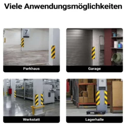 Wiltec Garagen Wandschutz 400 x 75 x 20 mm, Selbstklebender Türkantenschutz für Ihr Auto aus robustem EVA-Material, Einparkhilfe Garage