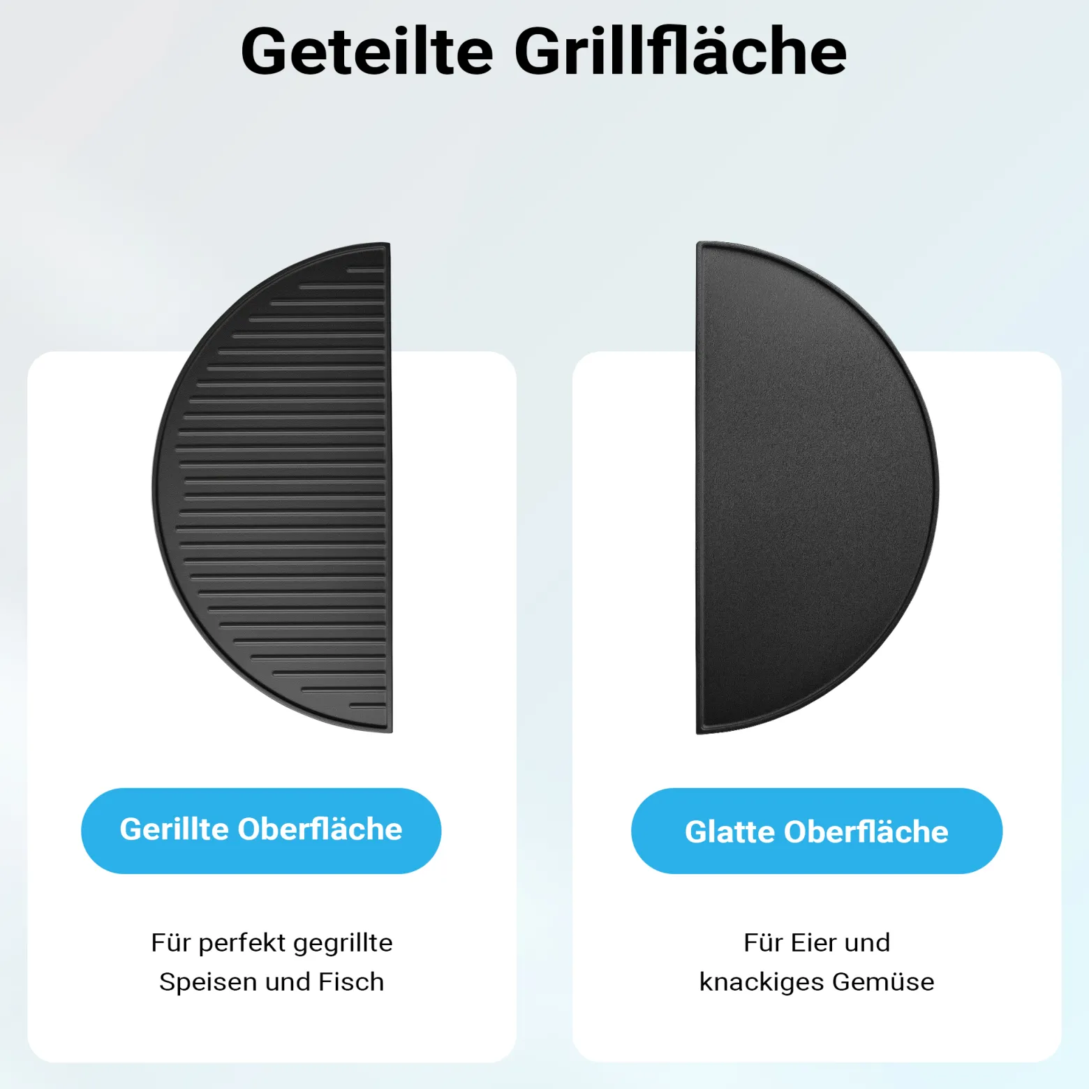 Wiltec Gusseisen Grillplatte 46,7 x 22,8 x 1,5 cm, Gusseisenplatte für Grill mit guter Hitzespeicherung, Grillgitter für typische Grillstreifen auf Grillgut, Grillzubehör für BBQ