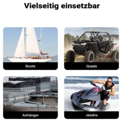Wiltec Handseilwinde bis 1100kg Übersetzung 4:1 8:1 170x175x240mm, Winde mit 8m Drahtseil, Seilwinde handbetrieben, Handseilzug effizient, Forstseilwinde