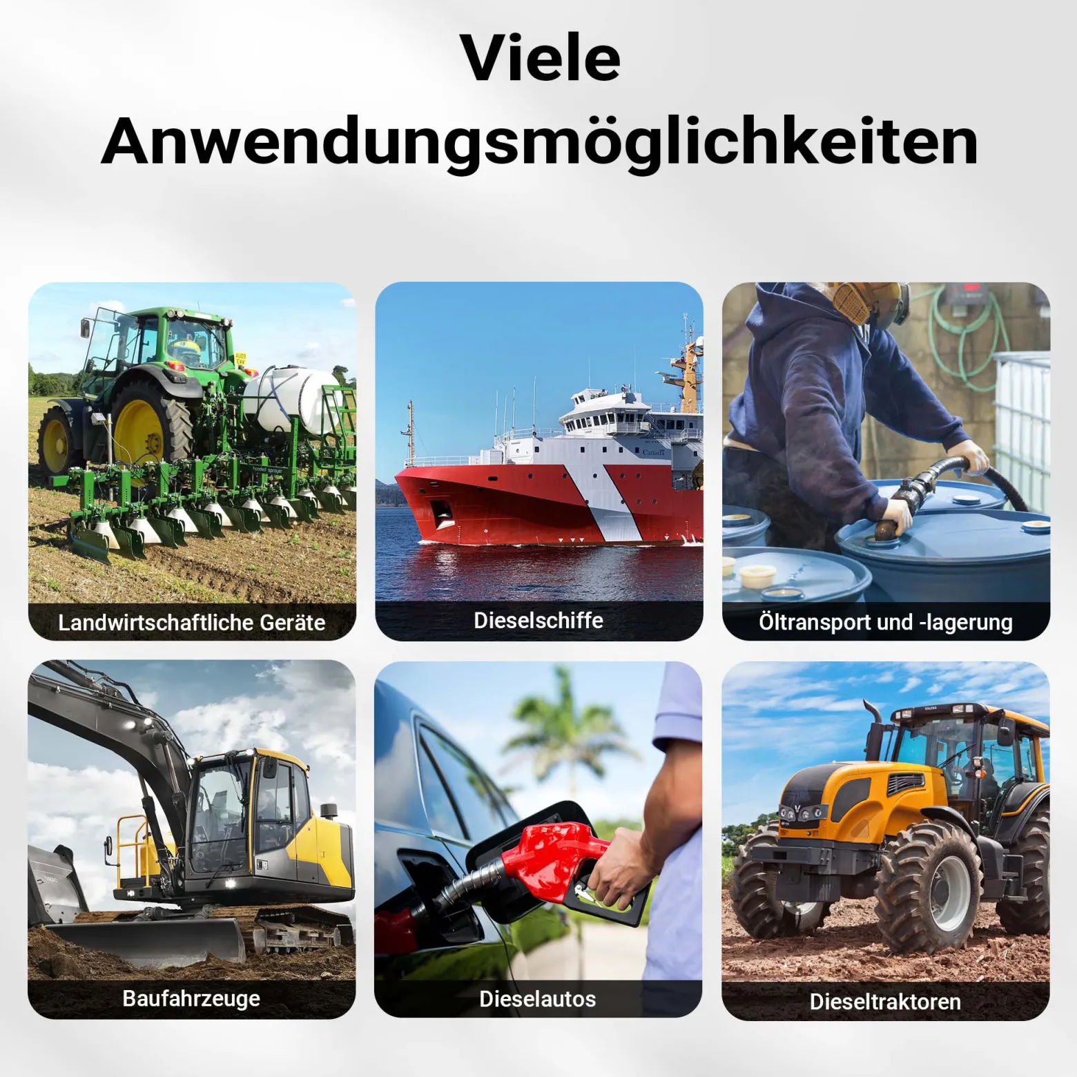 Wiltec Heizöl- und Dieselpumpe 230V/550W 20-60l/min selbstansaugend Pumpe mit automatischer Pistole, Kraftstoffpumpe, Absaugpumpe