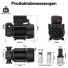Wiltec Heizöl- und Dieselpumpe 230V 750W 100l/min, Selbstansaugende Umfüllpumpe mit 3 m Ansaughöhe und Rückschlagventil, Absaugpumpe