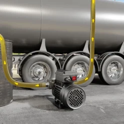 Wiltec Heizöl- und Dieselpumpe 230V 750W 100l/min, Selbstansaugende Umfüllpumpe mit 3 m Ansaughöhe und Rückschlagventil, Absaugpumpe