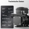 Wiltec Heizöl- und Dieselpumpe 230V 550W 80l/min, Selbstansaugende Umfüllpumpe mit 2 m Ansaughöhe und Rückschlagventil, Absaugpumpe
