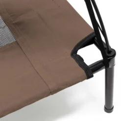 Wiltec Hundebett mit Dach Braun 60 x 45 x 16 cm Größe S bis 15 kg Outdoor Katzenliege Haustier Schlafplatz Sonnendach