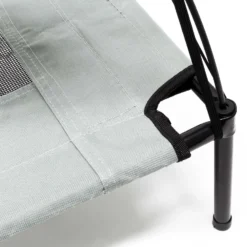 Wiltec Hundebett mit Dach Grau 122 x 91 x 16 cm Größe XL bis 50 kg Outdoor Katzenliege Haustier Schlafplatz Sonnendach
