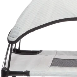 Wiltec Hundebett mit Dach Grau 91 x 76 x 16 cm Größe L bis 35 kg Outdoor Katzenliege Haustier Schlafplatz Sonnendach
