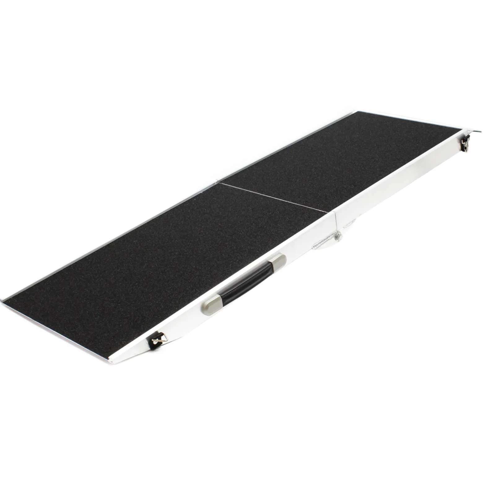 Wiltec Hunderampe faltbar, 244 x 48 cm, geklappt 123 x 49 cm, aus Aluminium, rutschsicher, Traglast bis zu 110 kg, Haustierrampe