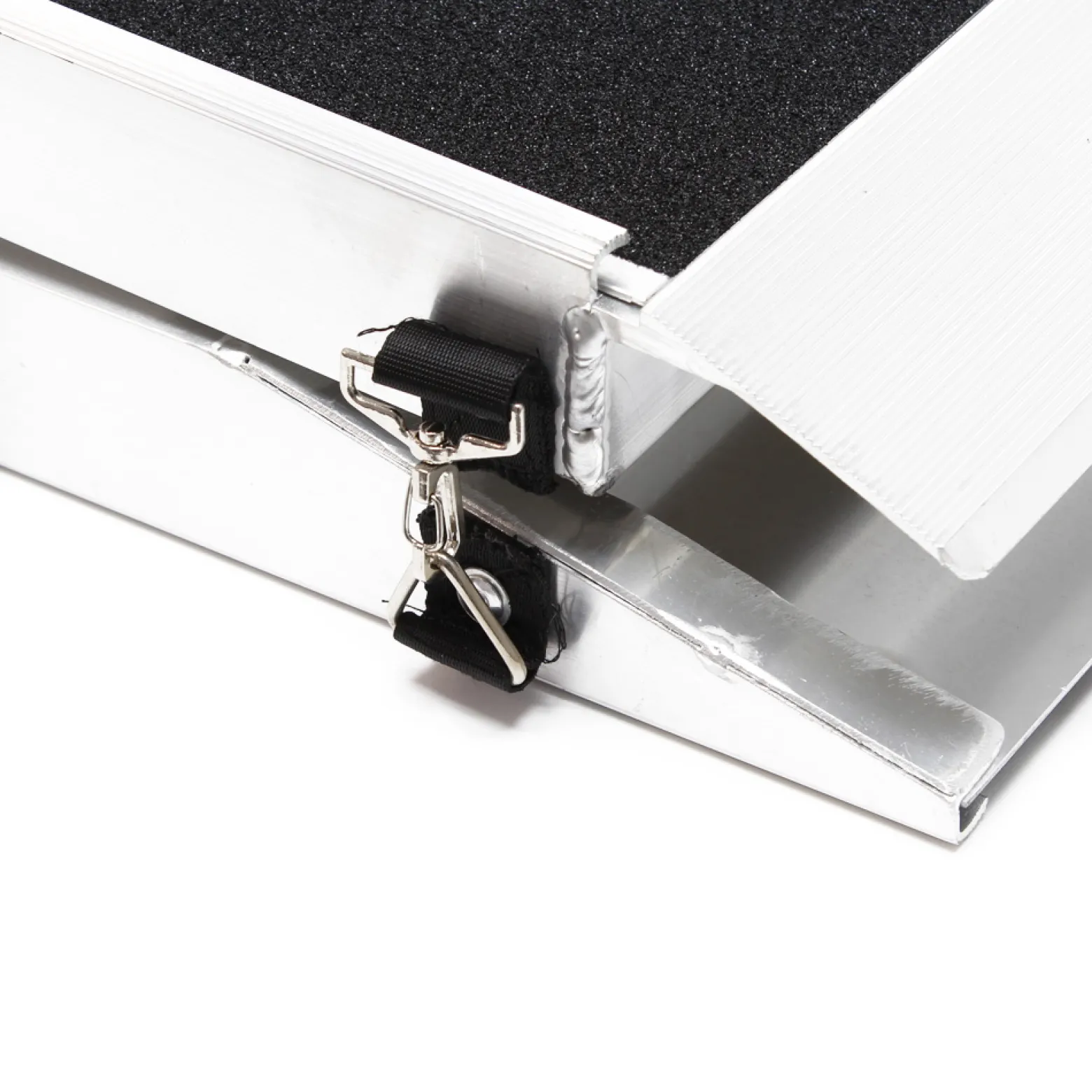 Wiltec Hunderampe faltbar, 244 x 48 cm, geklappt 123 x 49 cm, aus Aluminium, rutschsicher, Traglast bis zu 110 kg, Haustierrampe