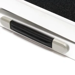 Wiltec Hunderampe faltbar, 244 x 48 cm, geklappt 123 x 49 cm, aus Aluminium, rutschsicher, Traglast bis zu 110 kg, Haustierrampe