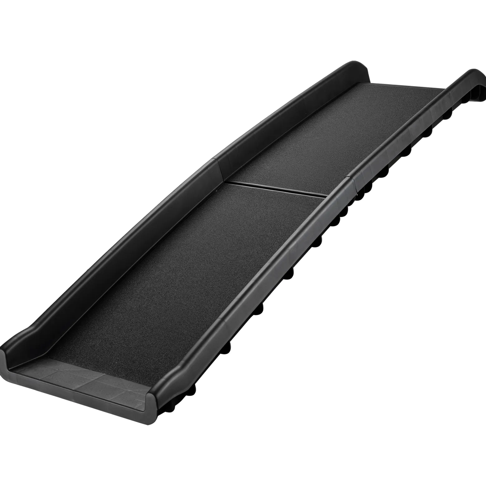 Wiltec Hunderampe 155 x 40 cm 90 kg faltbar Noppen Anti-Rutsch, rutschfeste Autorampe für Hunde, klappbare Einstiegshilfe aus PP fürs Auto, SUV und Pick up