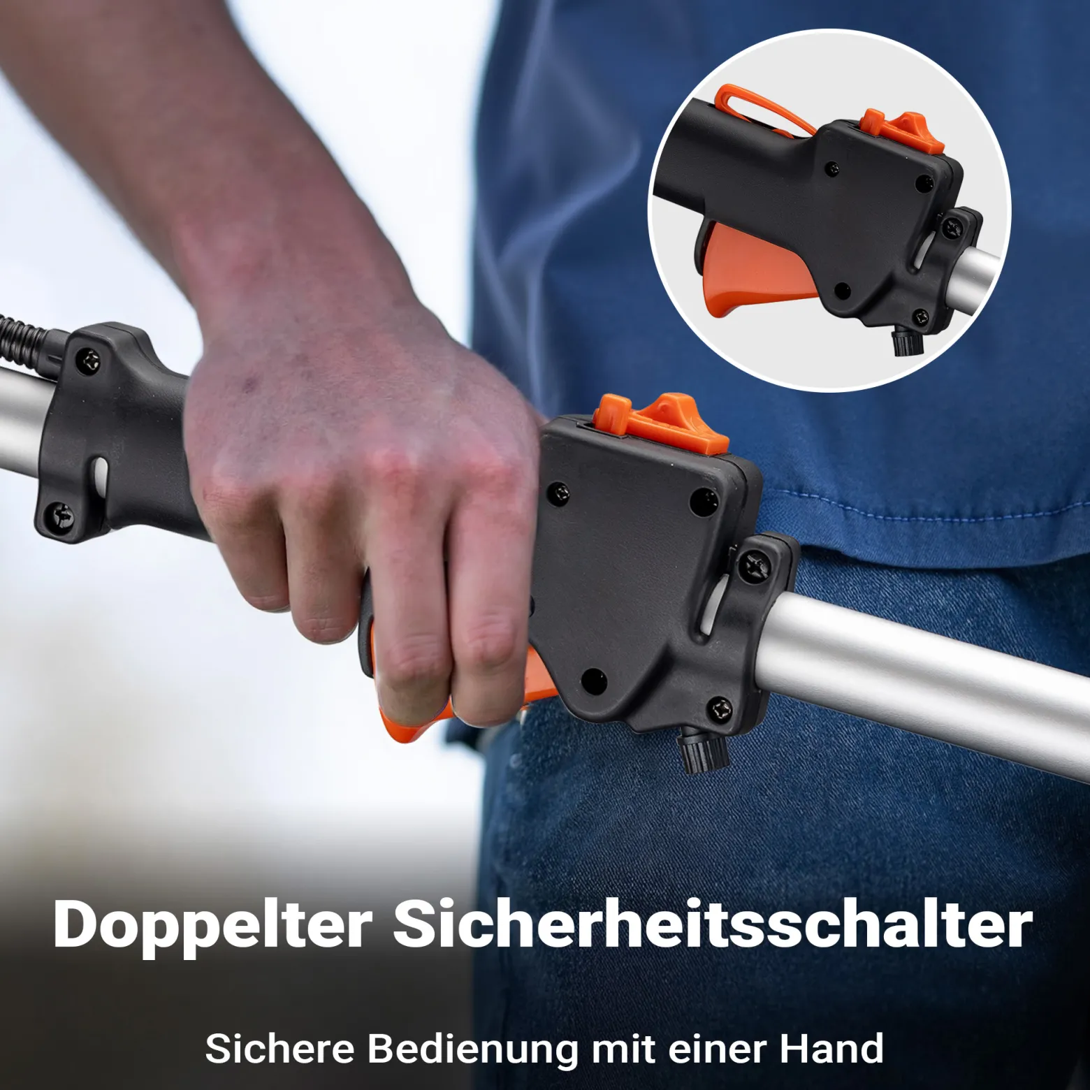Wiltec 4-in-1 Multifunktionsgerät mit 4-Takt-Motor mit Rucksack, Backpacker Multigartengerät, Multitool Gartenwerkzeug mit u.a. Rasentrimmer