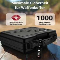 Wiltec Kofferschloss für Waffenkoffer 2er Set TSA Schloss, Zahlenschloss 3-stellig für Gewehrkoffer, Waffenschloss zum Verschließen von Langwaffen- und Kurzwaffenkoffer