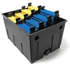 Wiltec Komplettset: CBF-550 Teichfilter bis 60000L Teichfilteranlage Durchlauffilter, NEO6000 Teichpumpe 6000l/h 40W, CUV-224 Teichklärer 24W, 5m Teichschlauch 38 mm (1 1/2