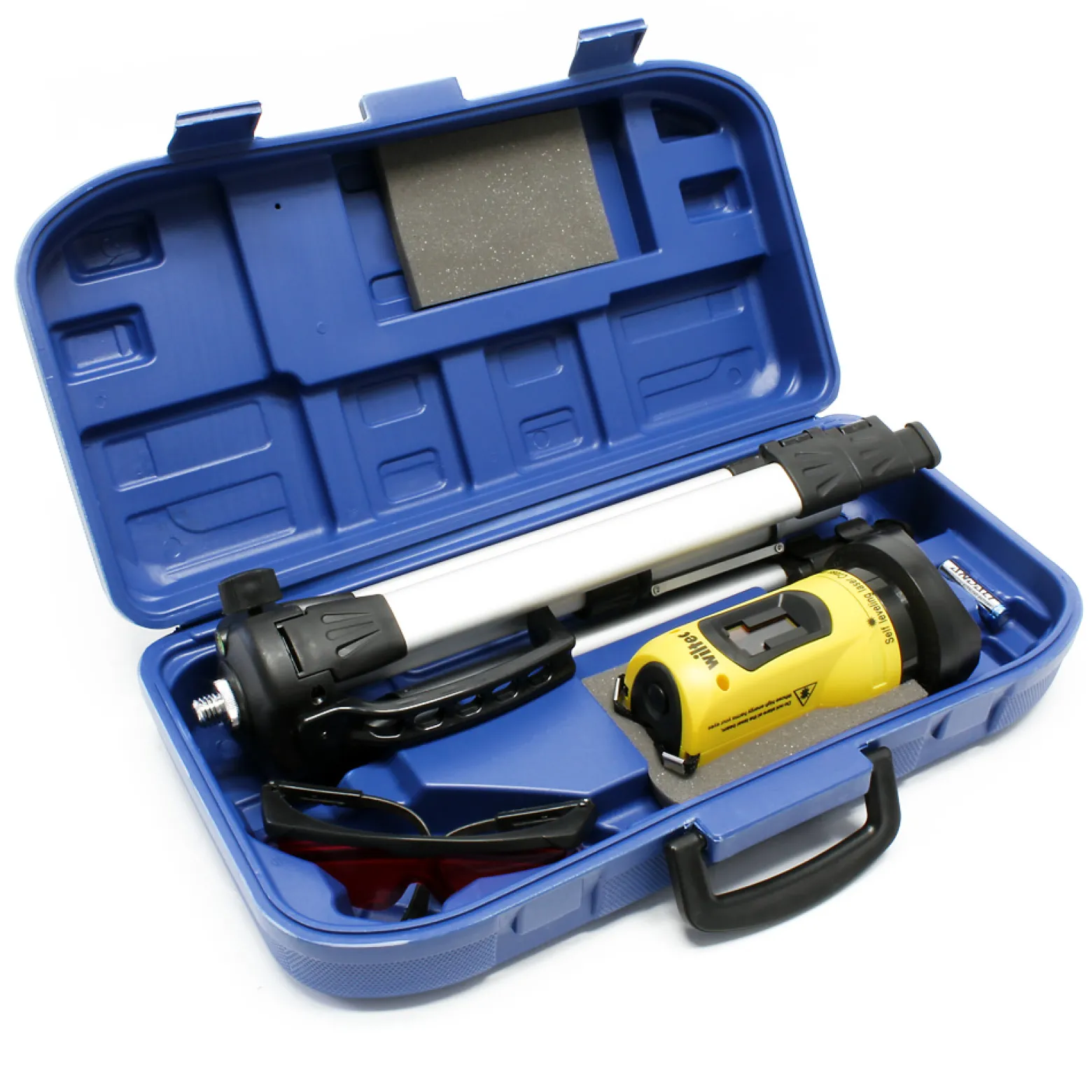 Wiltec Kreuzlinienlaser selbstnivellierend mit Stativ 1,2 m, ±0,5 mm/m genau, Rotationslaser zum Vermessen von Winkeln und Flächen, Nivelliergerät