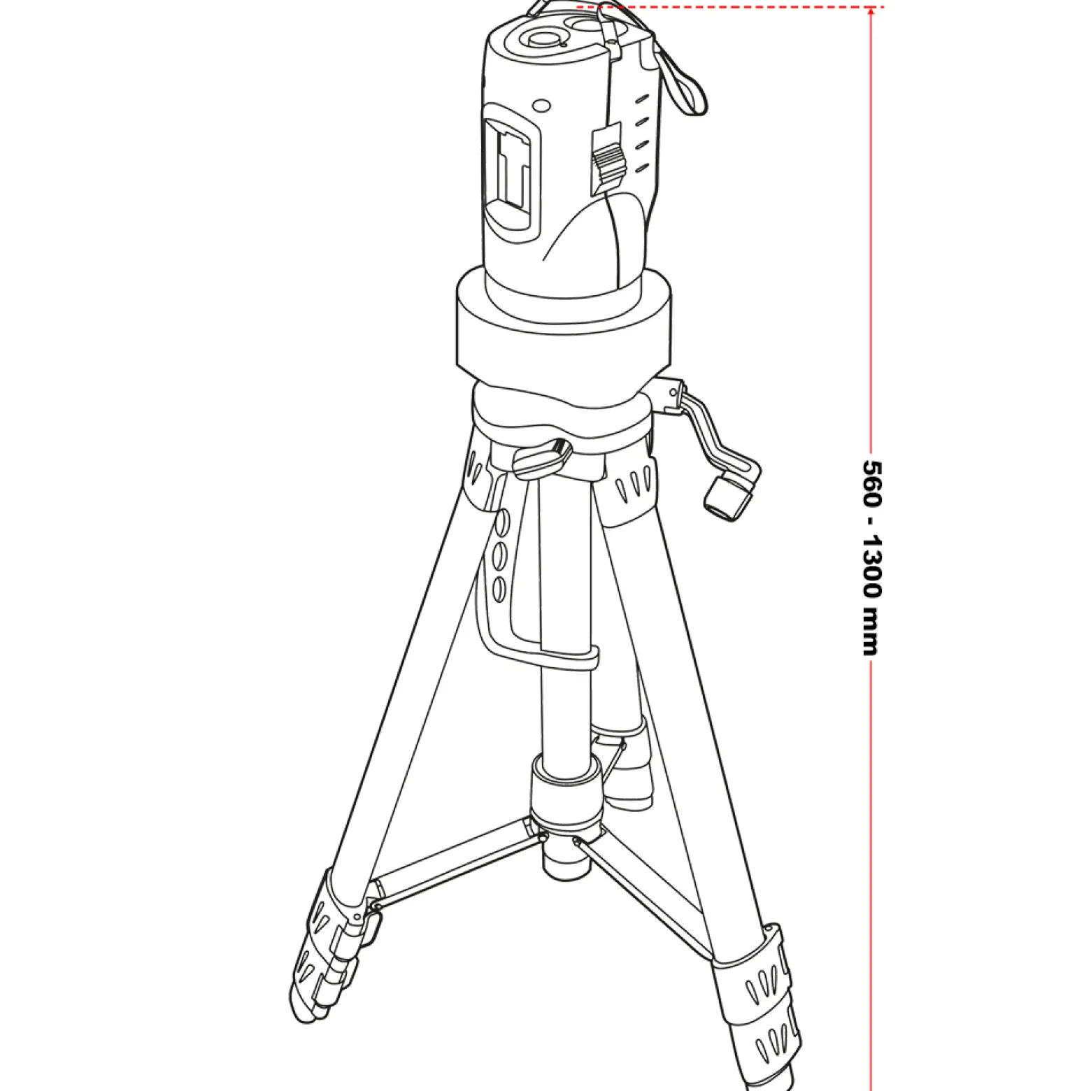 Wiltec Kreuzlinienlaser selbstnivellierend mit Stativ 1,2 m, ±0,5 mm/m genau, Rotationslaser zum Vermessen von Winkeln und Flächen, Nivelliergerät