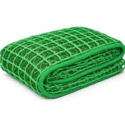 Wiltec Ladungssicherungsnetz 3x3 m Grün Masche 4,5x4,5 cm Stärke 3 mm Polypropylen Transportnetz für Anhänger mit Randkördel Witterungsbeständig Ladung Sicherheit