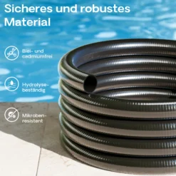 Wiltec Luisiana OM/I 25m flexibler Teichschlauch Ø40mm 470g/m Pumpenschlauch Schlauch Pumpe Saugschlauch Druckschlauch