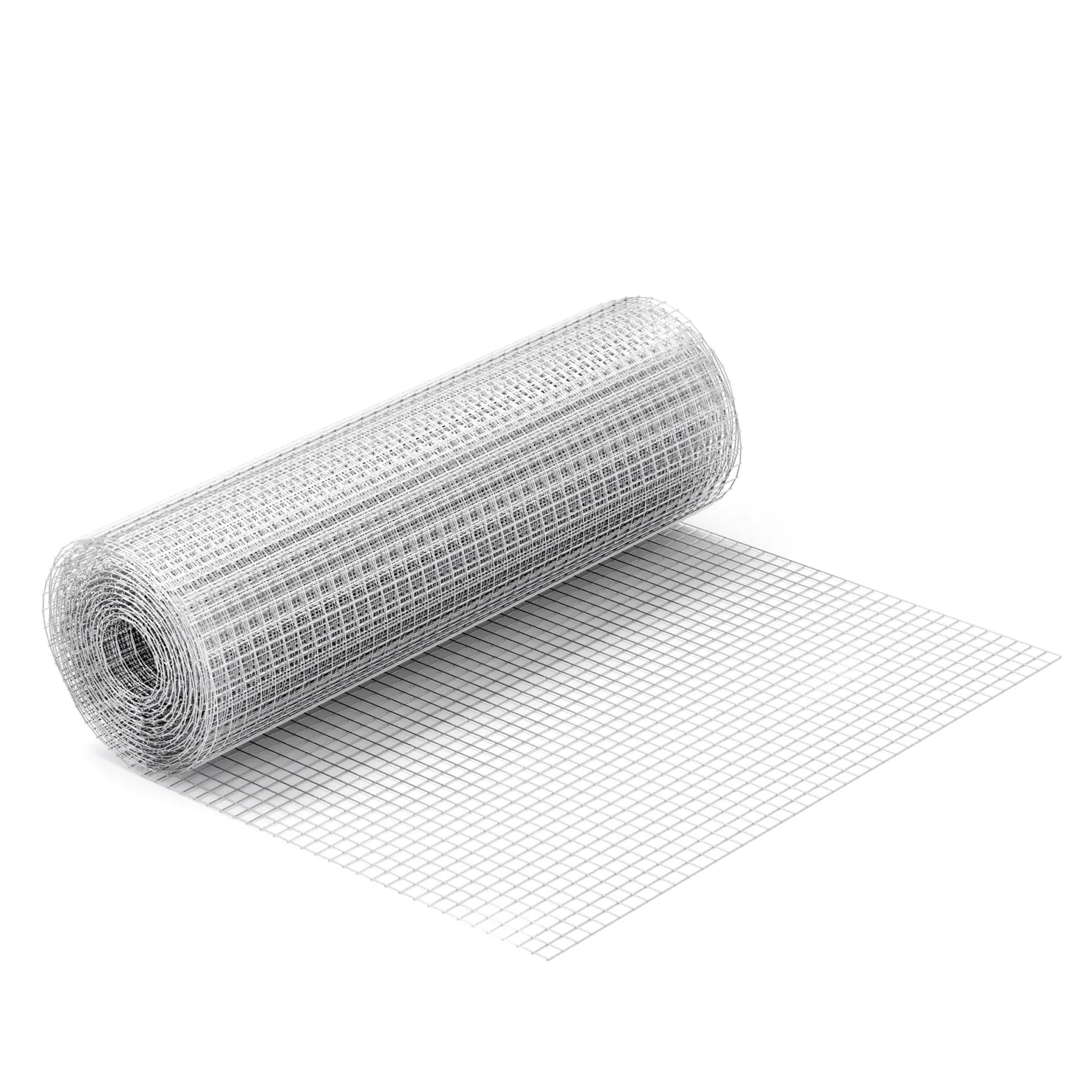 Wiltec Maschendrahtzaun 50 cm x 10 m 0,75 mm stark 19 x 19 mm Maschengröße, Volierendraht 4-Eck aus Stahl verzinkt, Drahtgitter, Vogeldraht
