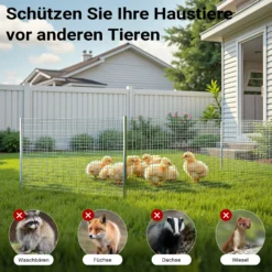 Wiltec Maschendrahtzaun 50 cm x 5 m, 0,7 mm Drahtstärke 12 x 12 mm Maschengröße, Volierendraht aus Stahl verzinkt, Drahtgitter, Vogeldraht