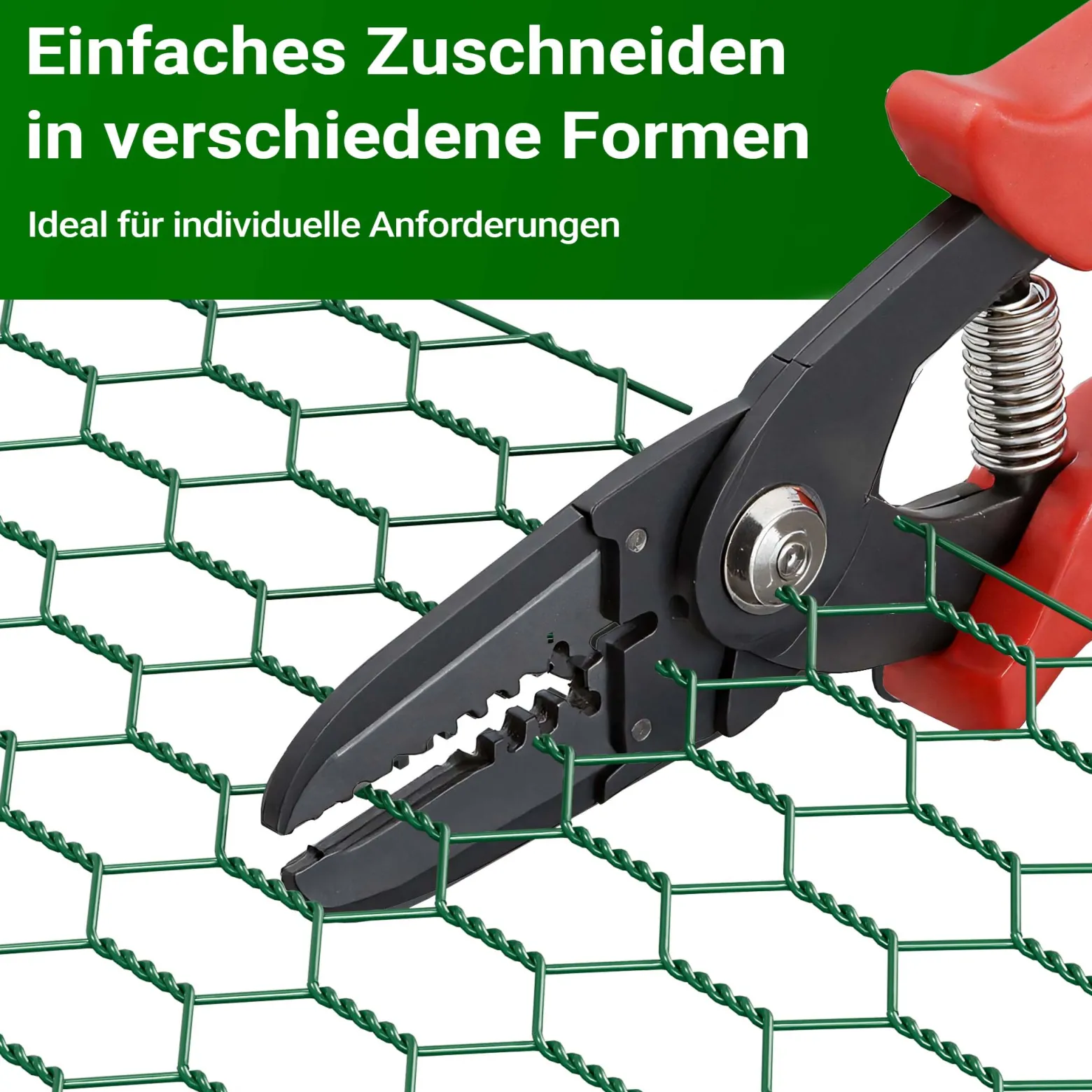 Wiltec Maschendrahtzaun Grün 60 cm x 25 m, 0,9 mm Stärke 25x25 mm Maschengröße, Volierendraht 6-Eck aus Stahl verzinkt, Drahtgitter, Vogeldraht
