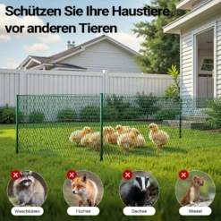 Wiltec Maschendrahtzaun Grün 60 cm x 25 m, 0,9 mm Stärke 25x25 mm Maschengröße, Volierendraht 6-Eck aus Stahl verzinkt, Drahtgitter, Vogeldraht