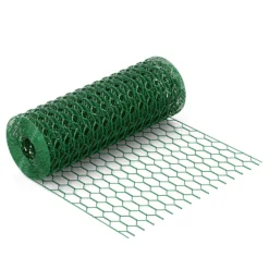 Wiltec Maschendrahtzaun Grün 90 cm x 25 m, 0,9 mm Stärke 25x25 mm Maschengröße, Volierendraht 6-Eck aus Stahl verzinkt, Drahtgitter, Vogeldraht