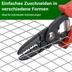 Wiltec Maschendrahtzaun 1 m x 25 m, 0,75 mm Drahtstärke 19x19 mm Maschengröße, Volierendraht 4-Eck aus Stahl verzinkt, Drahtgitter, Vogeldraht
