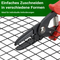 Wiltec Maschendrahtzaun Schwarz 50 cm x 25 m, 0,9 mm Stärke 12x12 mm Maschengröße, Volierendraht 4-Eck aus Stahl verzinkt, Drahtgitter, Vogeldraht