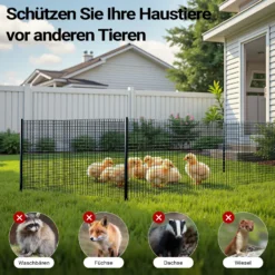 Wiltec Maschendrahtzaun Schwarz 50 cm x 5 m, 0,9 mm Stärke 19x19 mm Maschengröße, Volierendraht 4-Eck aus Stahl verzinkt, Drahtgitter, Vogeldraht