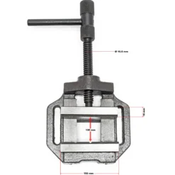 Wiltec Maschinenschraubstock 150 mm Backenbreite, Schraubstock für Werkstatt, Bohrmaschinenschraubstock als Spannwerkzeug