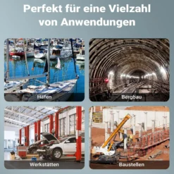 Wiltec Mini Hebelzug bis 250 kg, robuster Handkettenzug 1,5 m Hubhöhe, Kettenzug aus Aluminium, manueller Hebelzug, hochbelastbares Hebemittel