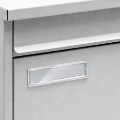 Wiltec Namensschild Abdeckung für Briefkasten mit Stanzmaß 89,4 x 24,5 mm für 92,3 x 28,4 mm Namensschild, Ersatzteil für Standbriefkasten und Wandbriefkasten