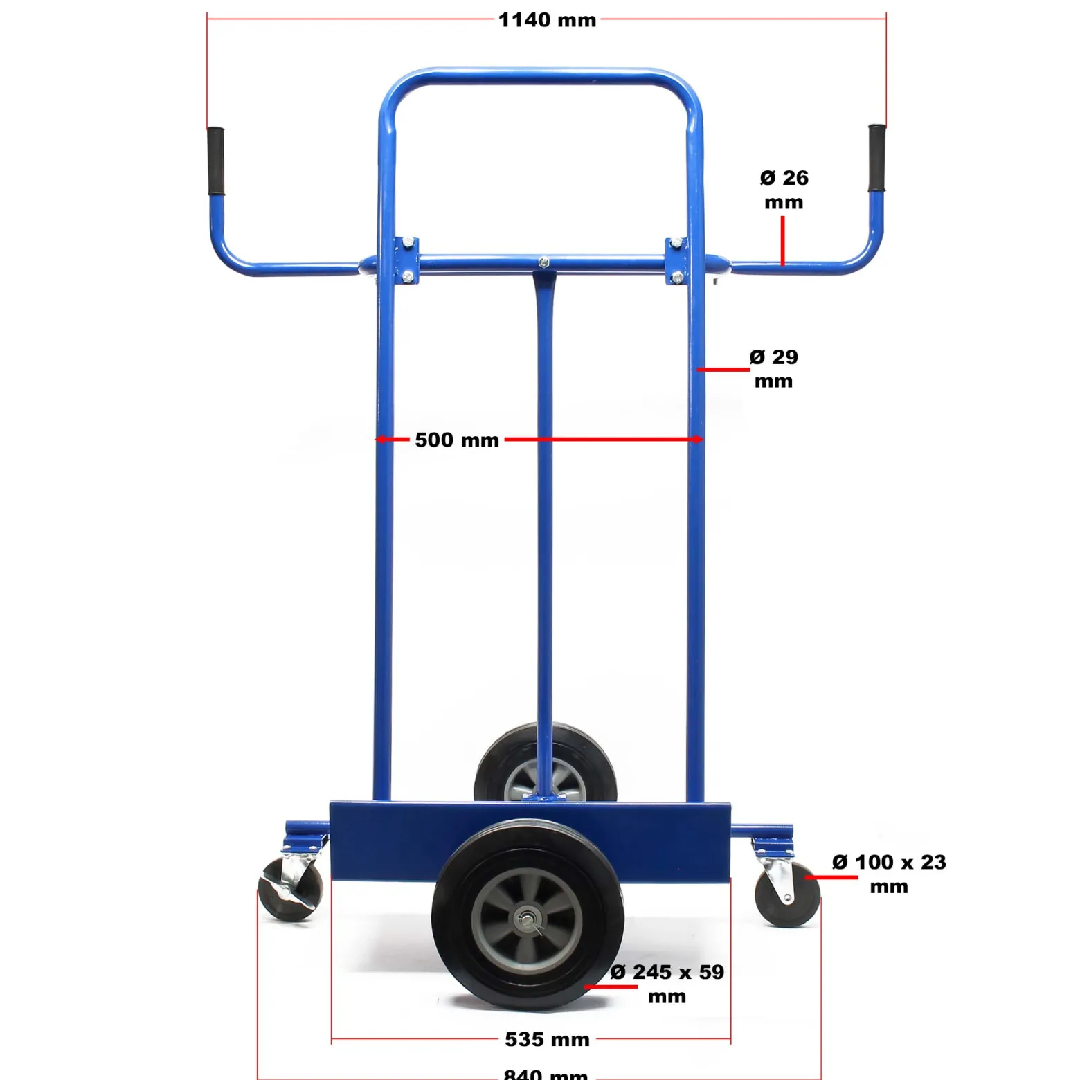 Wiltec Plattenkarren bis 300 kg mit 4 Rädern, Plattenwagen zum Transport großflächiger Platten u. v. m.