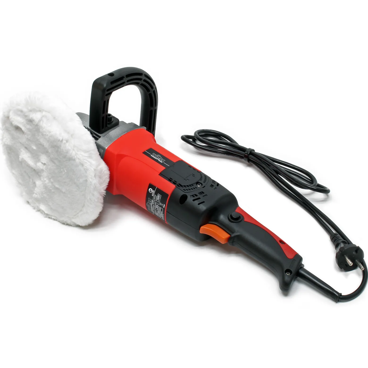 Wiltec Poliermaschine Set aus 26 Teilen 1500W bis 3000 U/min, Schleifgerät mit 6 Stufen inkl. vieler Aufsätze und Koffer, Tellerschleifer, Rotationsschleifer