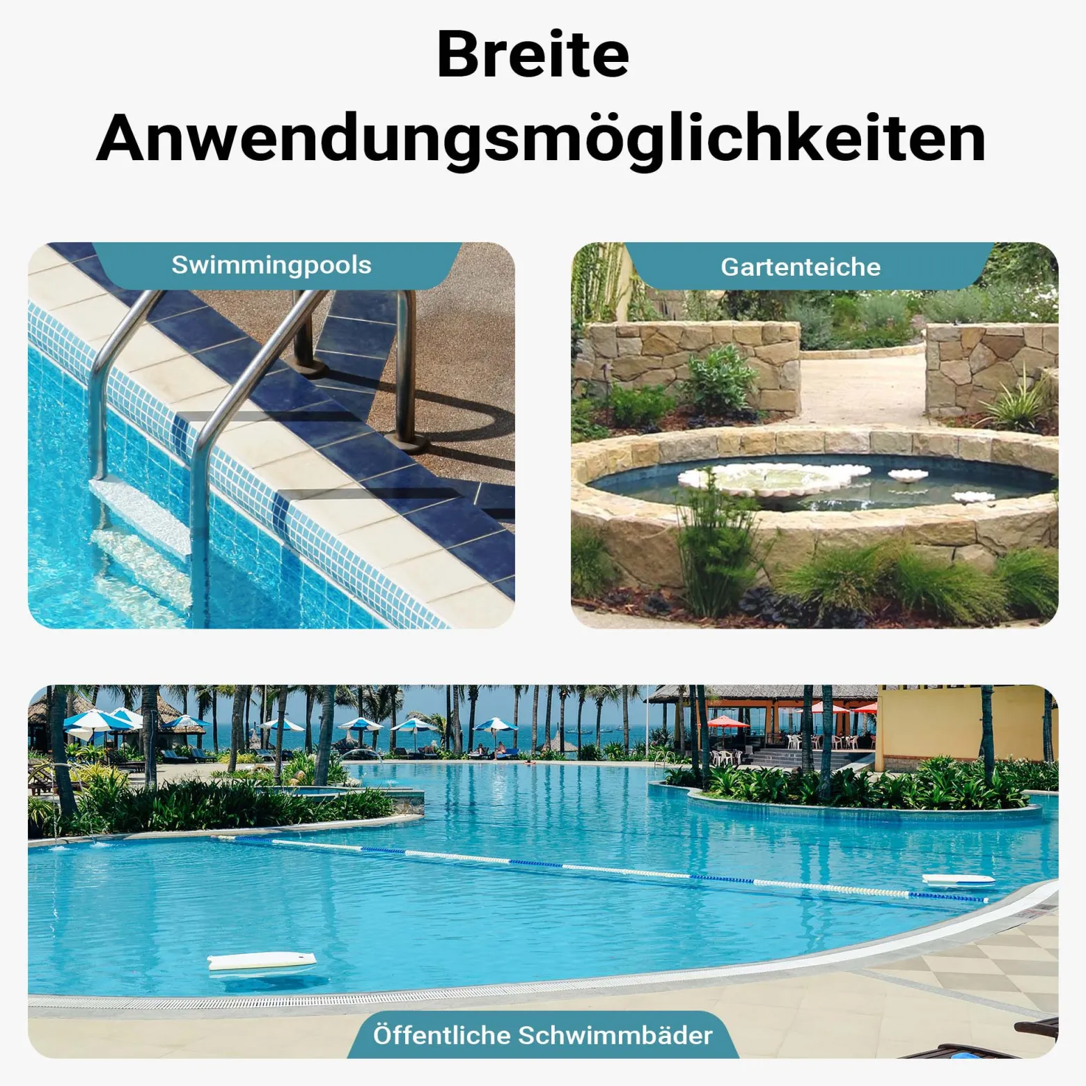 Wiltec Poolschlauch 6 m ⌀32 mm, Schwimmbadschlauch mit Muffen, Pumpenschlauch für Schwimmbecken, Saugschlauch, Solarschlauch