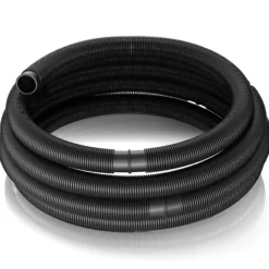 Wiltec Poolschlauch 6 m ⌀38 mm, Schwimmbadschlauch mit Muffen, Pumpenschlauch für Schwimmbecken, Saugschlauch, Solarschlauch