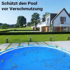 Wiltec Pool Solarfolie Ø 3,6 m, blau, Poolheizung aus 120 µ starkem PE Film, Poolabdeckung Poolplane Solarplane rund